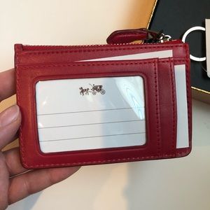 Coach Bags - NWT Coach • Mini Skinny ID Wallet Case , Red Coach Bags - NWT Coach • Mini Skinny ID Wallet Case , Red